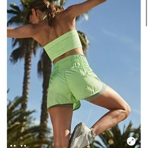 Free People The Way Home Shorts: lime green